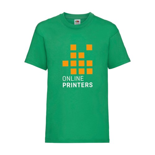 T-shirt verde in cotone per bambini a maniche corte.
