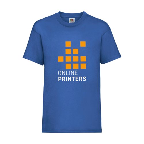 T-shirt in cotone blu royal per bambini a maniche corte.