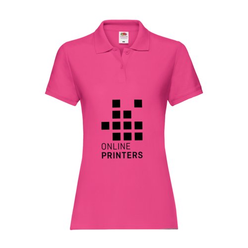 Polo in cotone fucsia da donna.