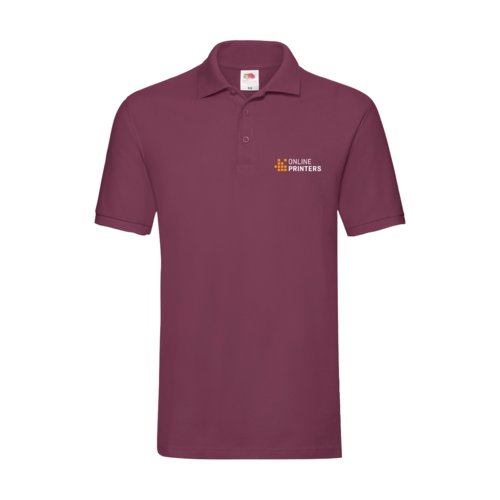 Polo in cotone bordeaux da uomo.