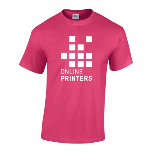 T-shirt rosa in cotone da uomo a maniche corte.