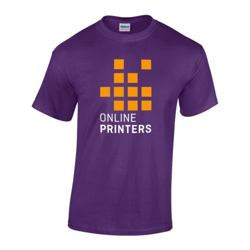 T-shirt da uomo viola in cotone a maniche corte.