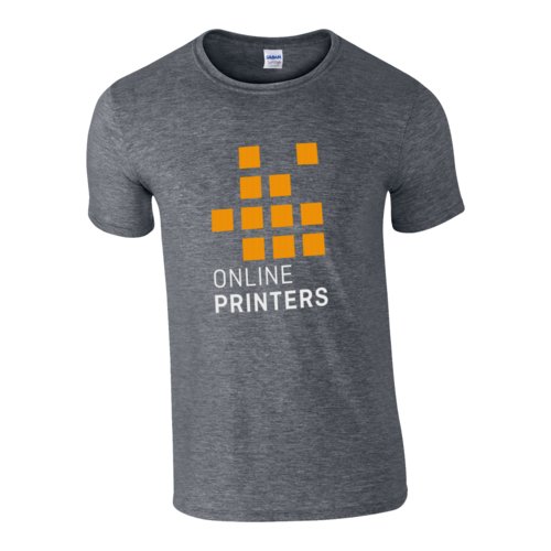 T-shirt in cotone grigio mlange da uomo.