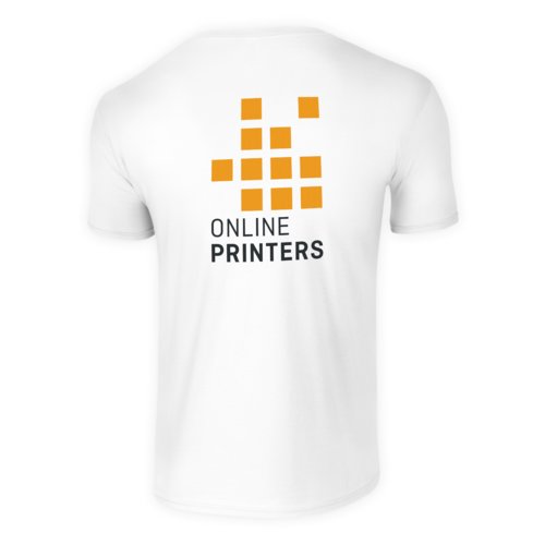 T-shirt bianca in cotone da uomo a maniche corte.