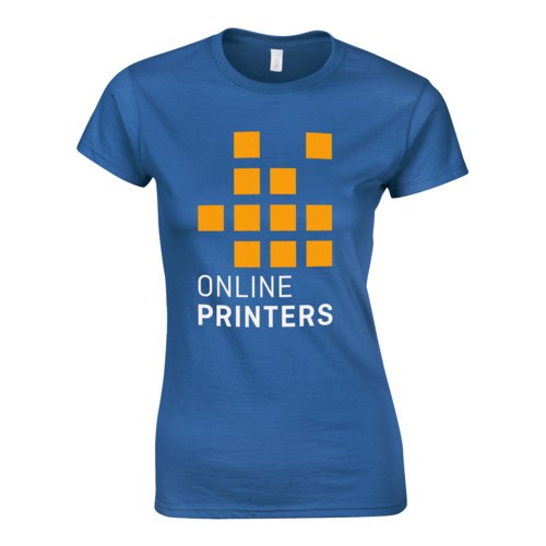 T-shirt da donna blu royal in jersey di cotone a maniche corte.
