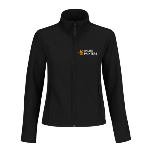 Giacca softshell nera in poliestere ed elastan da donna.