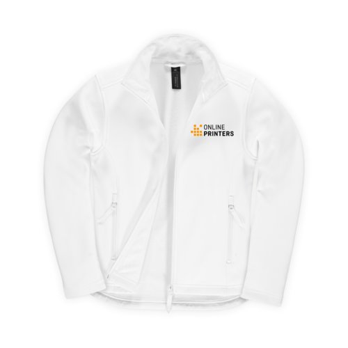 Giacca softshell bianca in poliestere ed elastan da donna.