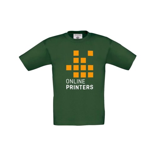 T-shirt verde in cotone a maniche corte.