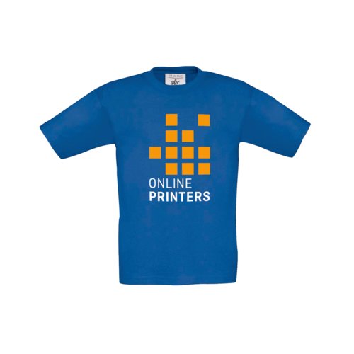 T-shirt da bambino blu royal in cotone a maniche corte.