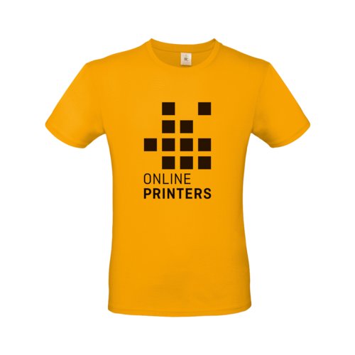 T-shirt color albicocca in cotone da uomo a maniche corte.