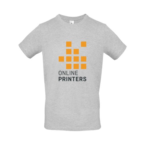 T-shirt in cotone grigio cenere da uomo a maniche corte.
