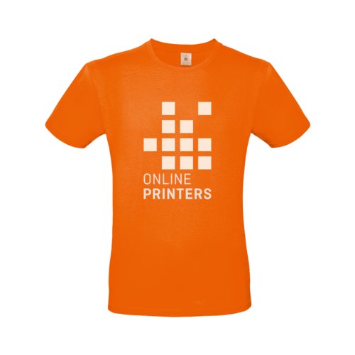 T-shirt arancione da uomo in cotone a maniche corte.