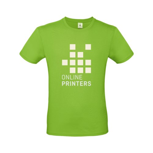 T-shirt in cotone verde mela da uomo a maniche corte.