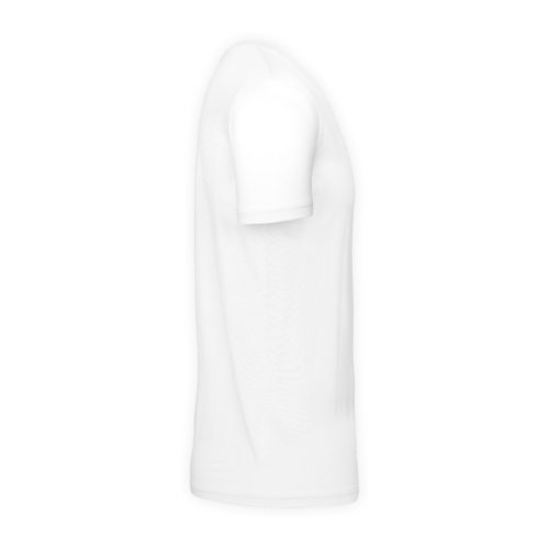 T-shirt bianca in cotone da uomo a maniche corte.