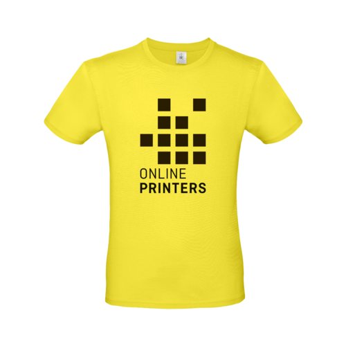 T-shirt gialla da uomo in cotone a maniche corte.