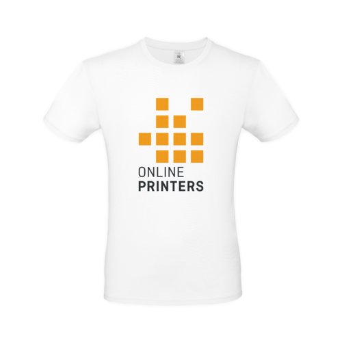 T-shirt bianca in cotone da uomo a maniche corte.