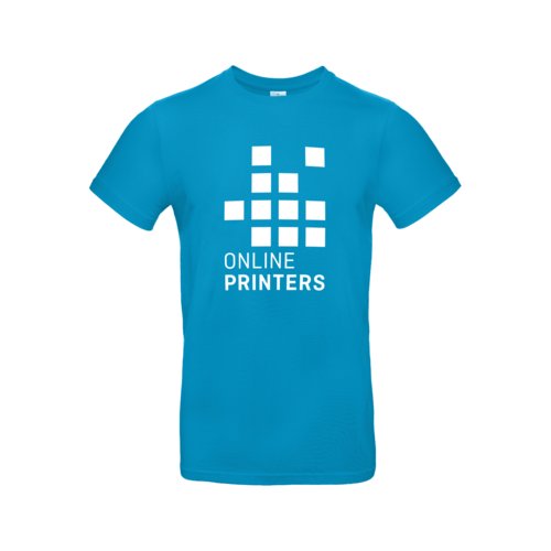 T-shirt in cotone blu atollo da uomo con maniche corte.