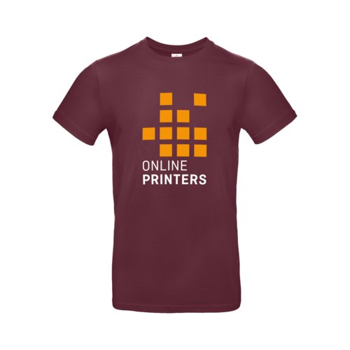 T-shirt da uomo bordeaux in cotone a maniche corte.