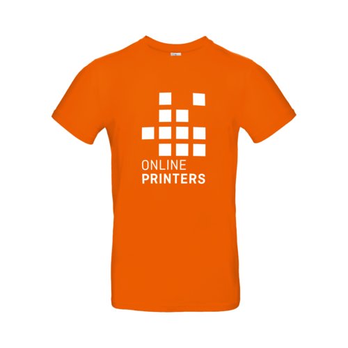 T-shirt arancione in cotone da uomo a maniche corte.