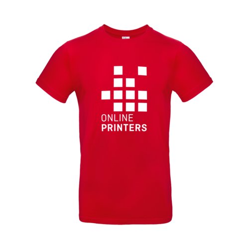 T-shirt rossa in cotone da uomo a maniche corte.