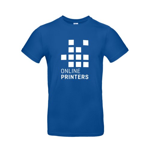 T-shirt da uomo in cotone blu royal a maniche corte.