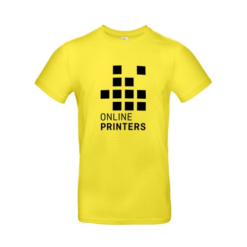 T-shirt da uomo gialla in cotone a maniche corte.