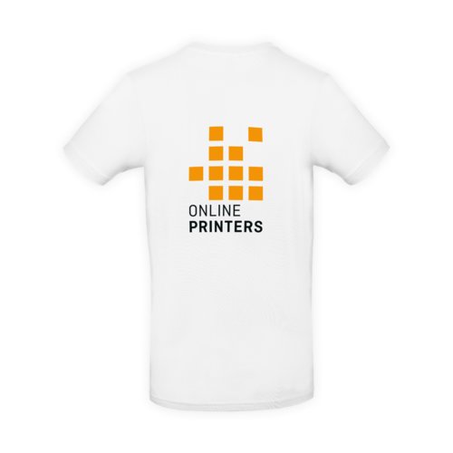 T-shirt bianca in cotone da uomo a maniche corte.