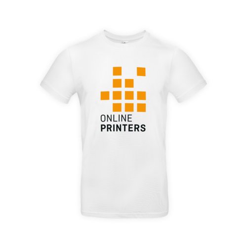 T-shirt bianca in cotone da uomo a maniche corte.