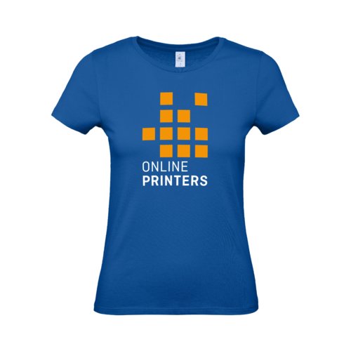 T-shirt in cotone blu royal da donna a maniche corte.