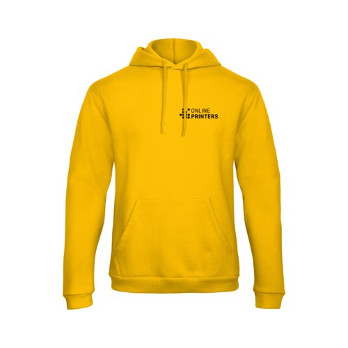 Felpa con cappuccio giallo dorato in misto cotone con cappuccio e tasca a marsupio.
