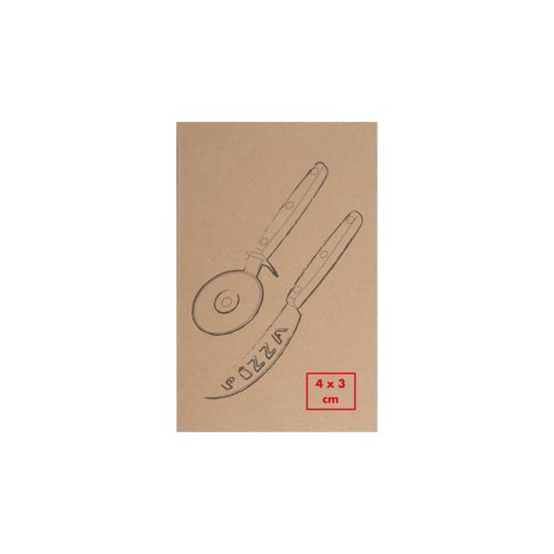 Set pizza in due pezzi, comprensivo di tagliapizza e coltello.