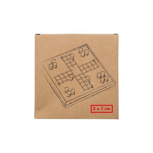Gioco da tavolo in legno con pedine.