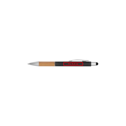 Penna a sfera color legno con funzione touch e clip.