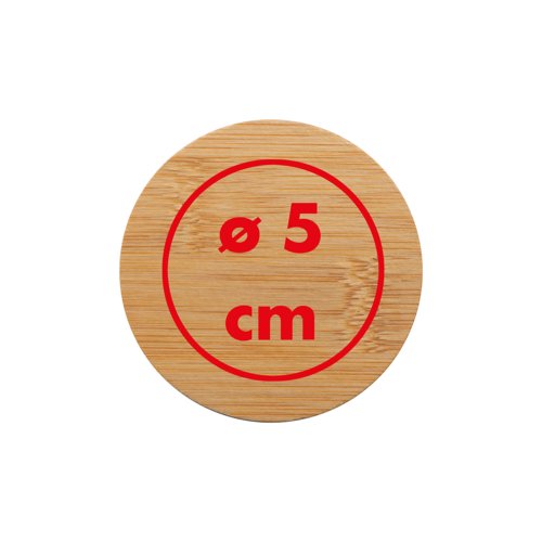 Specchietto da borsetta in legno, rotondo.