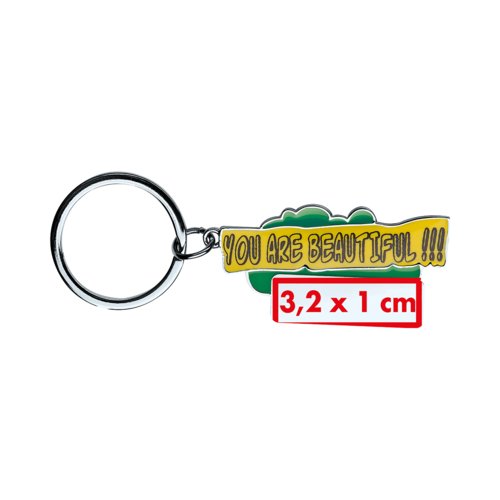 Portachiavi in metallo con anello.