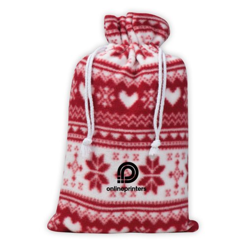 Coperta in pile fantasia con coulisse.