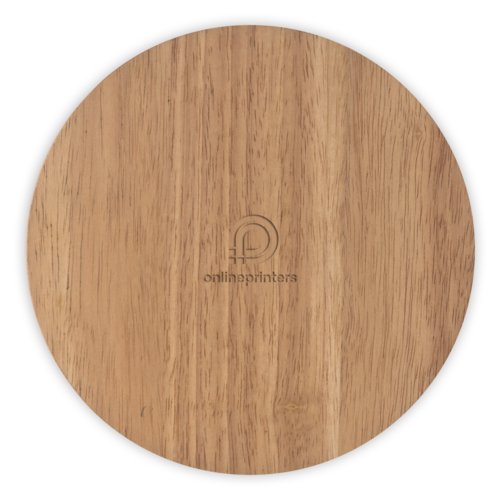 Tagliere per formaggi in legno marrone con motivo.