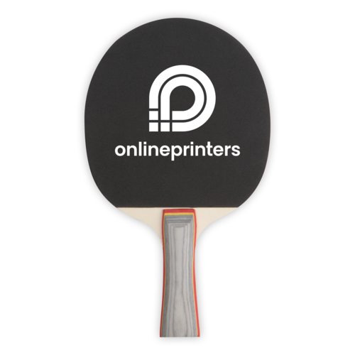 Set da ping pong nero con manico in legno.