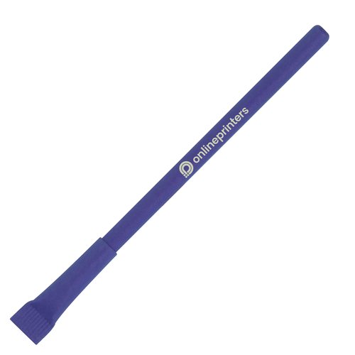 Penna blu senza inchiostro con motivo.