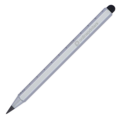 Penna da scrittura grigia senza inchiostro con funzione touch pen.