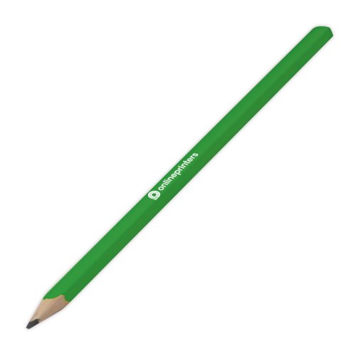 Matita in legno verde in un design standard.