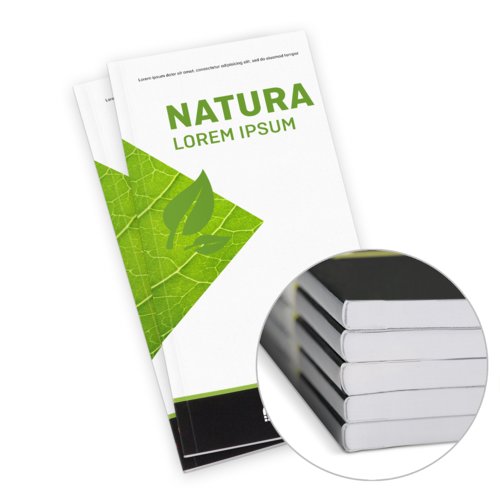 Cataloghi brossura incollata in carta ecologica/naturale, verticale, 10,5 x 21 cm 3