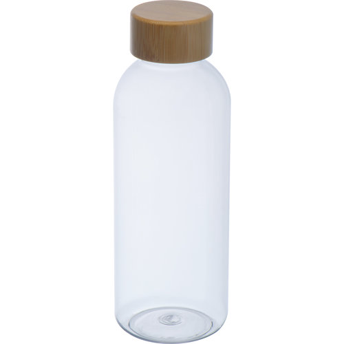 Bottiglia in plastica riciclata con coperchio in bamboo Boquim 1