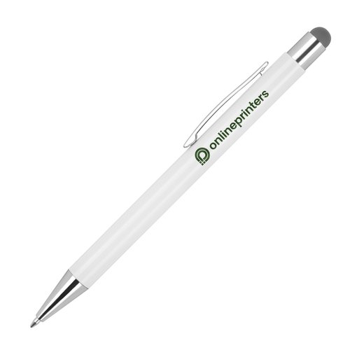 Penna a sfera in metallo antracite con funzione stilo e clip.
