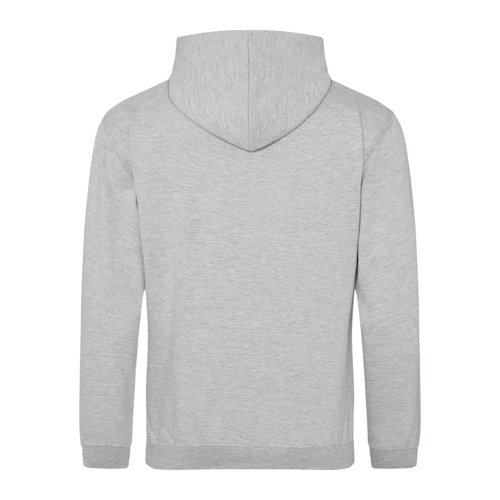 Felpa con cappuccio grigio mlange in misto cotone.