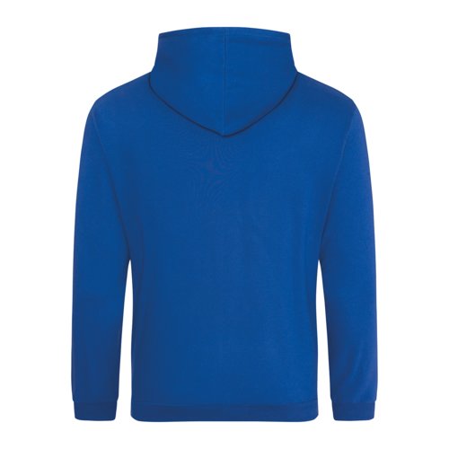 Felpa con cappuccio unisex blu reale in misto cotone.