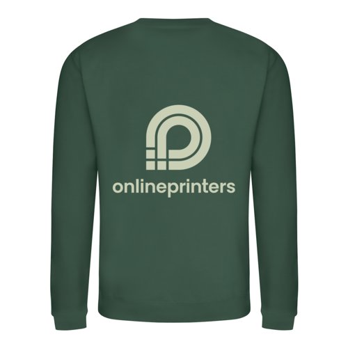 Felpa verde scuro in cotone e poliestere, vestibilit unisex.