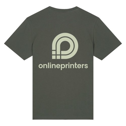 T-shirt kaki in cotone, vestibilit unisex.