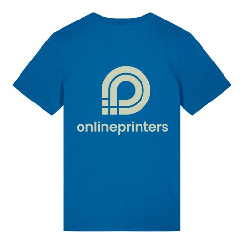 T-shirt blu reale in cotone biologico, vestibilit unisex.