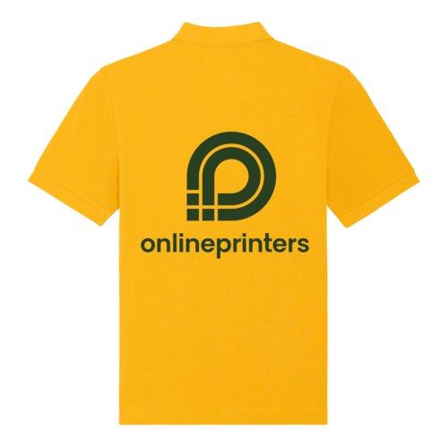 Polo giallo in cotone biologico, vestibilit unisex.